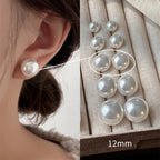 Pearl Stud Earrings – Classic Shine + S925 Silver Posts