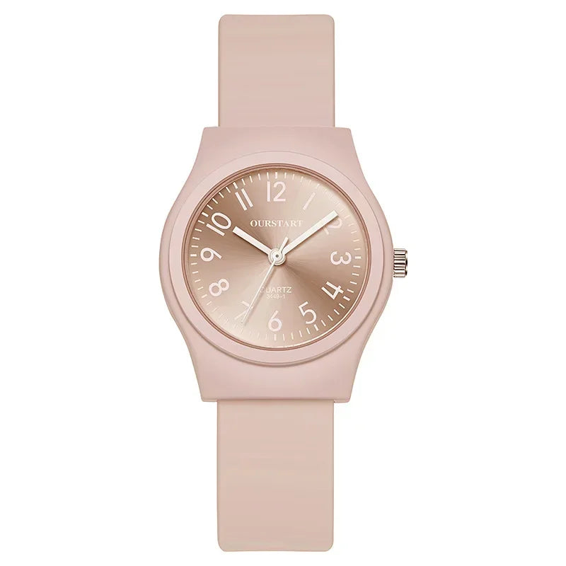Silicone Strap Quartz Watch for Women
