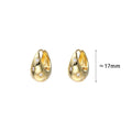 925 Silver Zircon Drop Hoop Earrings, Retro Minimalist