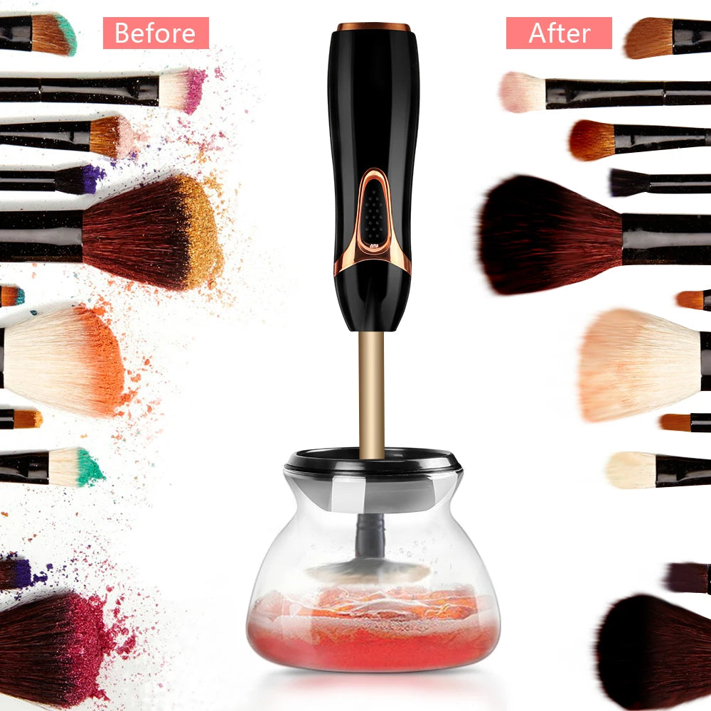 Automatic Makeup Brush Cleaner & Dryer – 10-Second Silicone Tool
