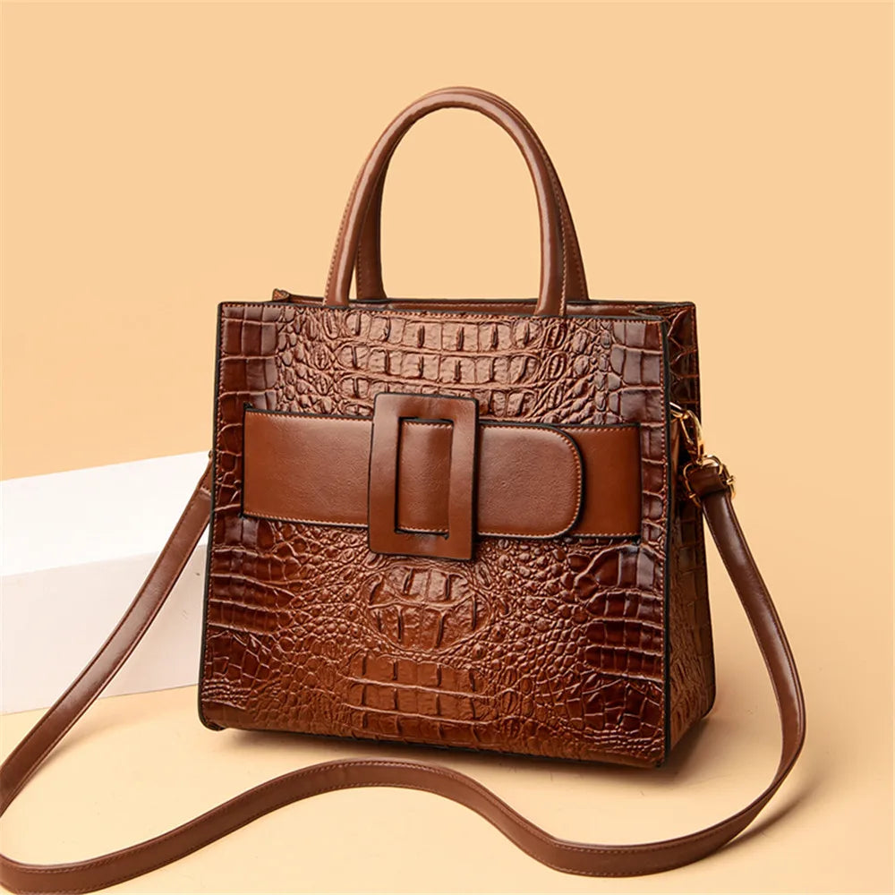 Luxury Crocodile Leather Handbag for Women