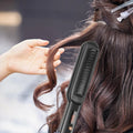 Ionic Hair Straightener Brush with LCD Display & Anti-Scald Comb