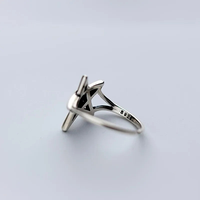 925 Silver Retro Star Ring for Women – Wedding Jewelry