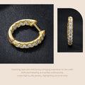 Moissanite Hoop Earrings 925 Silver D Color Hypoallergenic