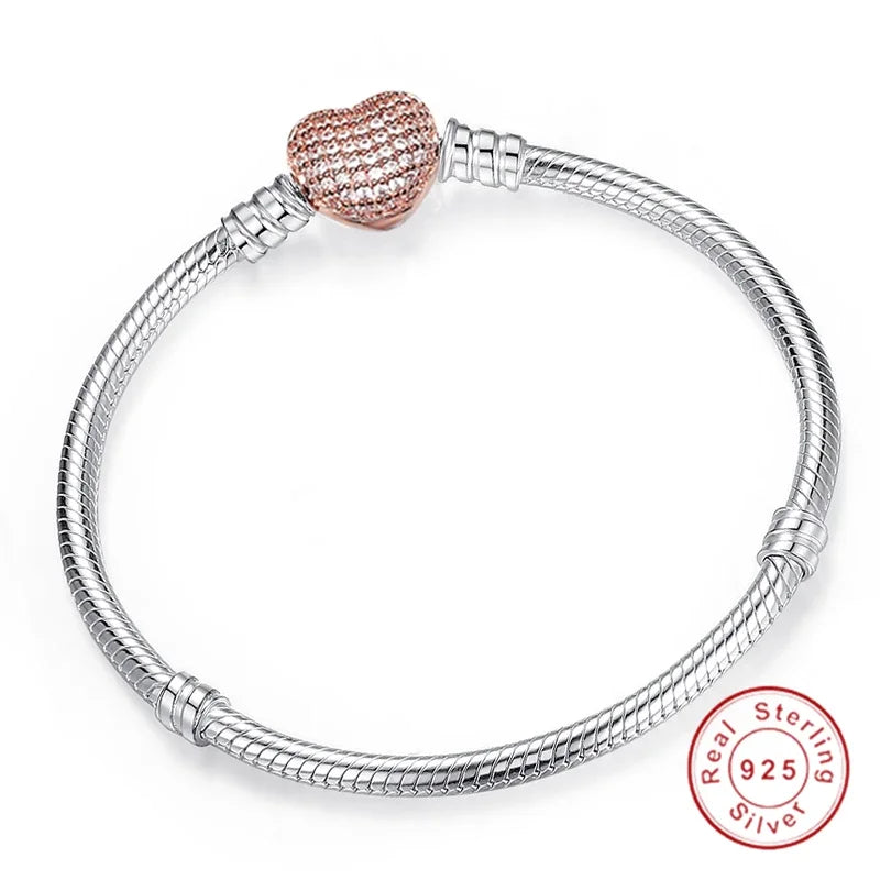 925 Sterling Silver Snake Chain Bracelet for Women