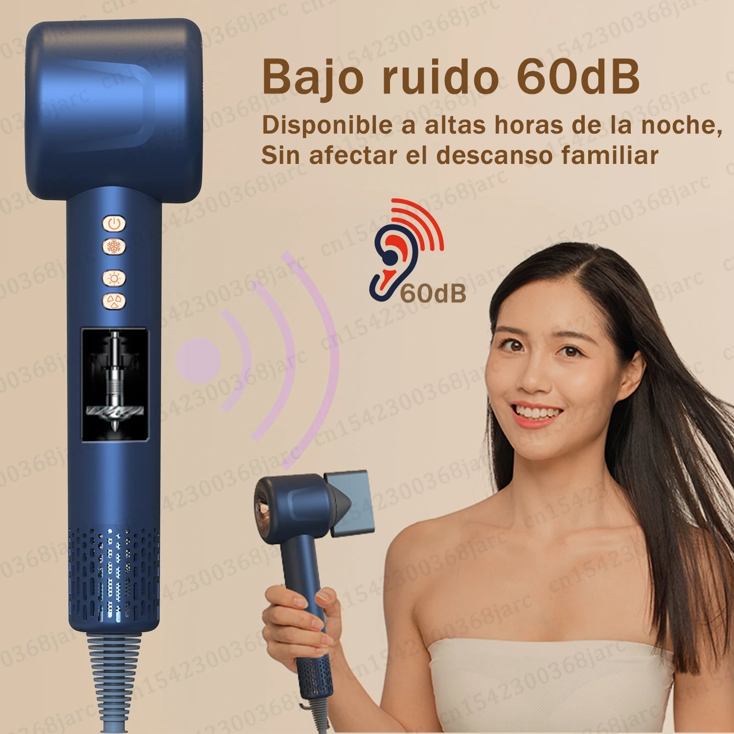 Professional Leafless Hair Dryer | Negative Ion Quick Drying & Hair Care