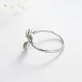 925 Silver Foliage Adjustable Ring for Women & Girls