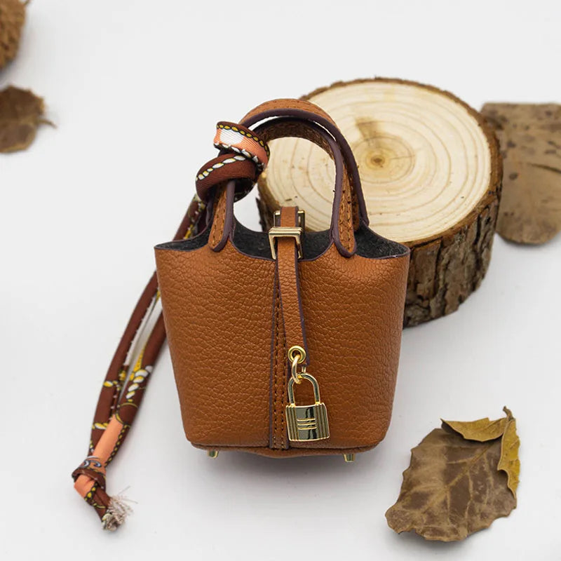 Mini Basket Bag Pendant | Cute Earphones Case | Keychain Charm