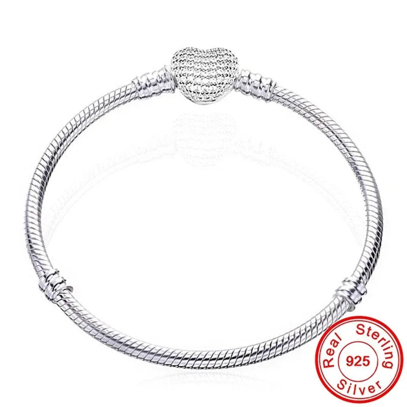 925 Sterling Silver Snake Chain Bracelet for Women