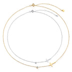 Sideways Cross Necklace – Minimal Chic Gold Stainless Steel