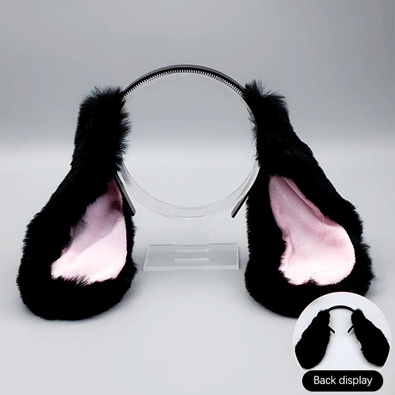 Plush Bunny Ear Headband – Cute Party Accessory & Soft Polyester