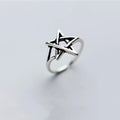 925 Silver Retro Star Ring for Women – Wedding Jewelry