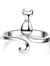 925 Silver Cat Ring Women’s Luxury Designer Jewelry