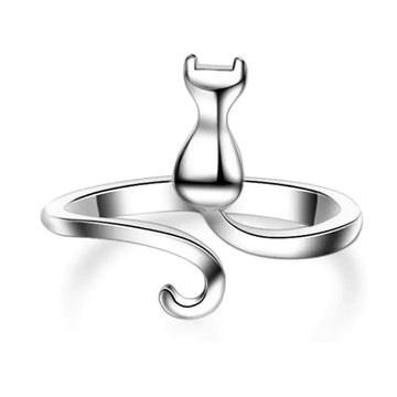 925 Silver Cat Ring Women’s Luxury Designer Jewelry