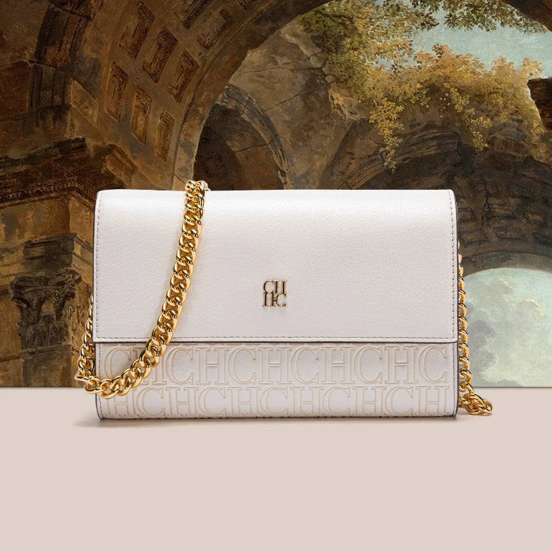 Classic Solid Color Chain Bag with Exquisite Craftsmanship