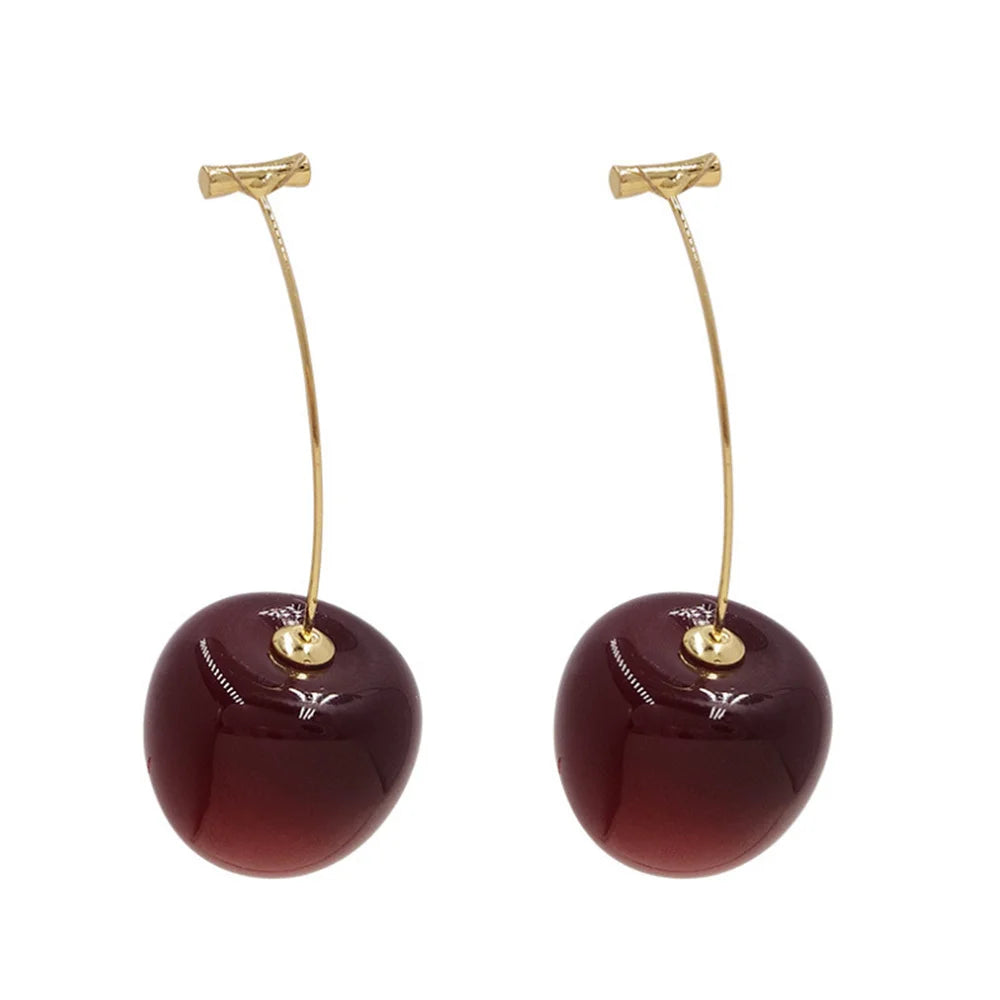 Cute Cherry Acrylic Earrings for Women
