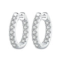 Moissanite Hoop Earrings 925 Silver D Color Hypoallergenic