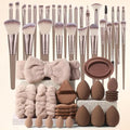 Professional Makeup Tools Set: Brushes, Sponge, Puff, Headband, Bowl