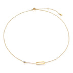 Sideways Cross Necklace – Minimal Chic Gold Stainless Steel