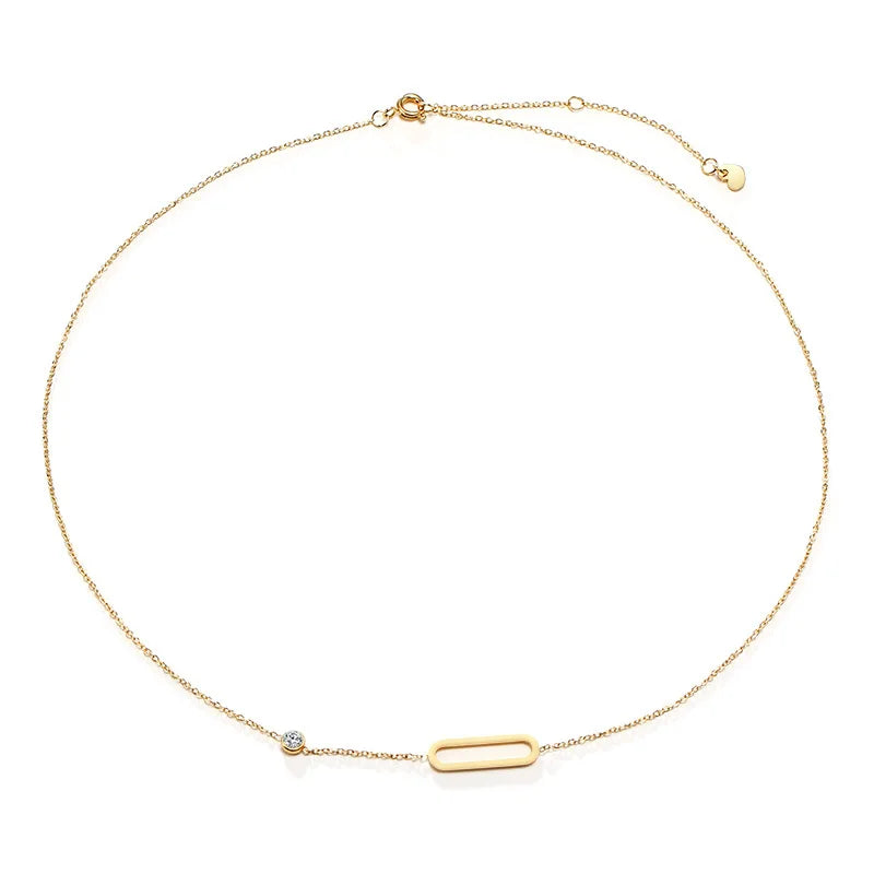 Sideways Cross Necklace – Minimal Chic Gold Stainless Steel