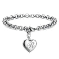925 Sterling Silver Noble Heart Chain Bracelet for Women