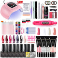 Complete Nail Art Set: Nail Lamp, Dryer, Drill & Poly Gel Kit
