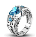 925 Silver Multicolor Heart Zircon Ring – 5 Color Love