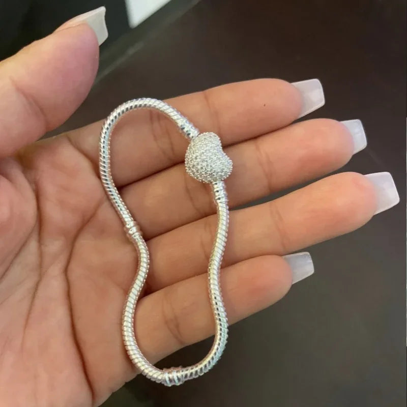 925 Sterling Silver Snake Chain Bracelet for Women