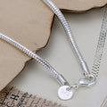 925 Silver 3MM Snake Chain Bracelet Women Wedding Jewelry