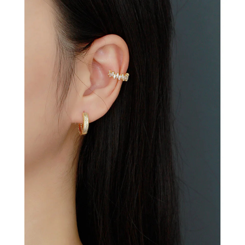 Luxury 925 Silver Horse Eye Zircon Ear Cuff – Non-Piercing