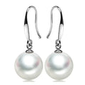 925 Silver Custom 10mm Pearl Drop Earrings for Women Girls