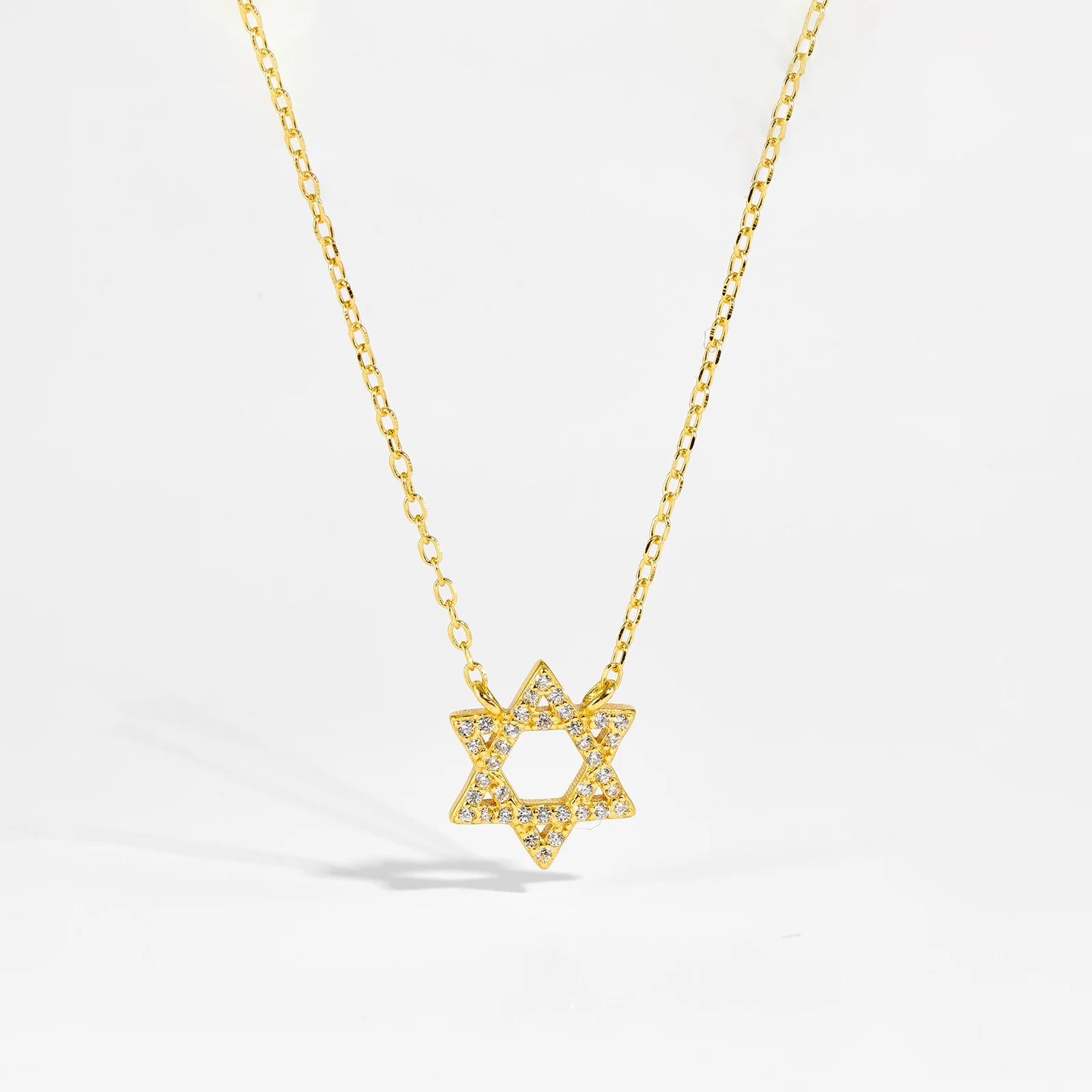 925 Silver Star of David Pendant Necklace Women