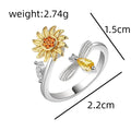 Versatile Rotatable Flower Ring – Adjustable Gold Jewelry