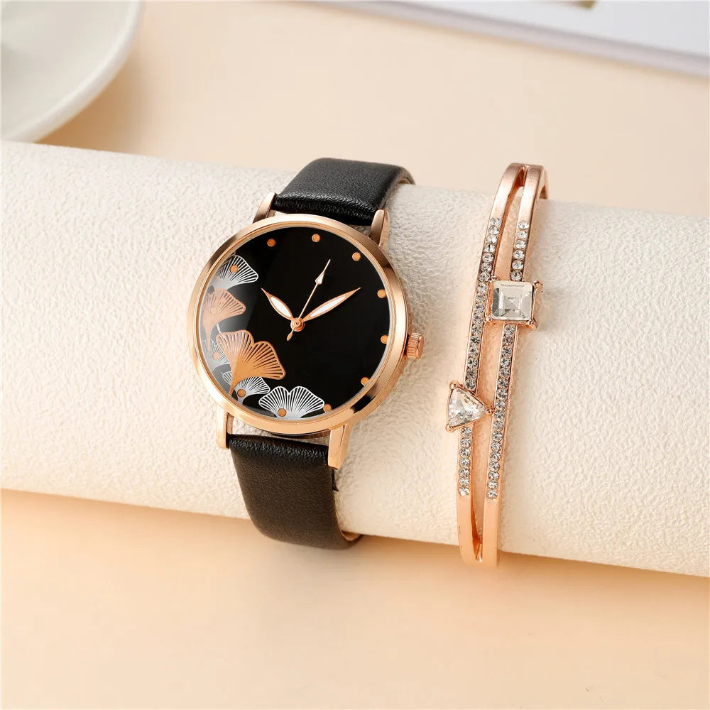 Simple Women's Ink Painting Quartz Watch