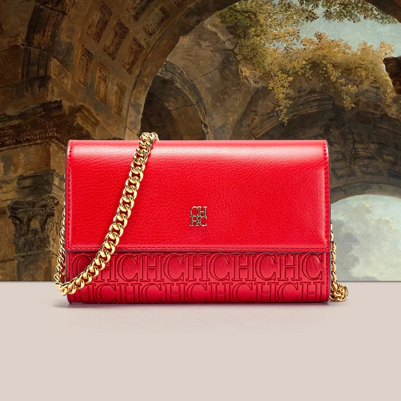 Classic Solid Color Chain Bag with Exquisite Craftsmanship