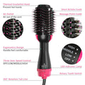 Hot Air Brush Hair Dryer and Volumizer: Styler, Straightener, and Curler