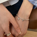 S925 Sterling Silver Geometric Love Bracelet – Elegant Gift
