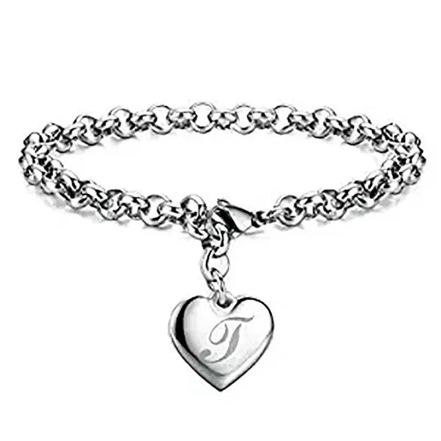 925 Sterling Silver Noble Heart Chain Bracelet for Women