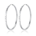 925 Silver Square Earrings Women 3-6CM Big Aesthetic Jewelry