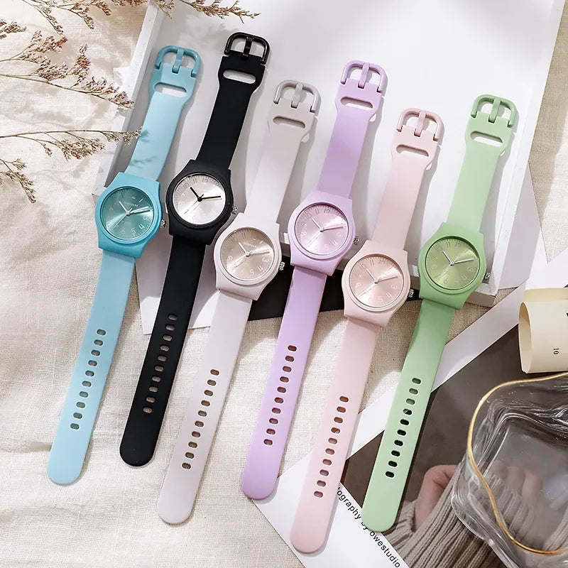 Silicone Strap Quartz Watch for Women