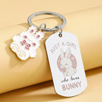 Silver Rabbit Keychain – Charming Easter Gift & Trendy Stainless Steel