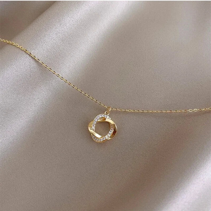14K Gold 925 Silver Cross Pendant Necklace for Women