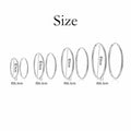 925 Sterling Silver 3MM Thick Hoop Earrings Women Wedding Trend
