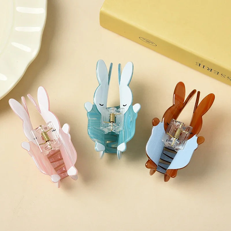 Cartoon Easter Bunny Hair Claw – Cute & Chic Acrylic Clip