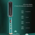 Ionic Hair Straightener Brush with LCD Display & Anti-Scald Comb