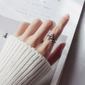 925 Silver Retro Star Ring for Women – Wedding Jewelry