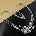 925 Silver Charm Bead Necklace – Fine Jewelry for Women Gift