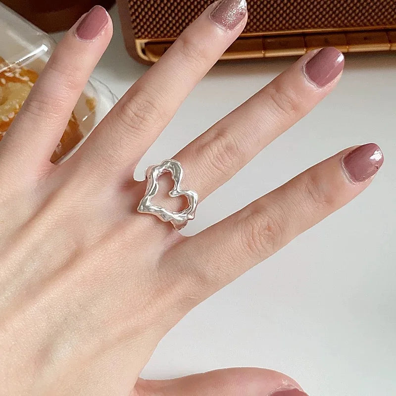 925 Sterling Silver Minimalist Heart Ring
