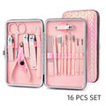 7-16Pcs Manicure Pedicure Set, Pro Nail Clipper Kit w/ Case