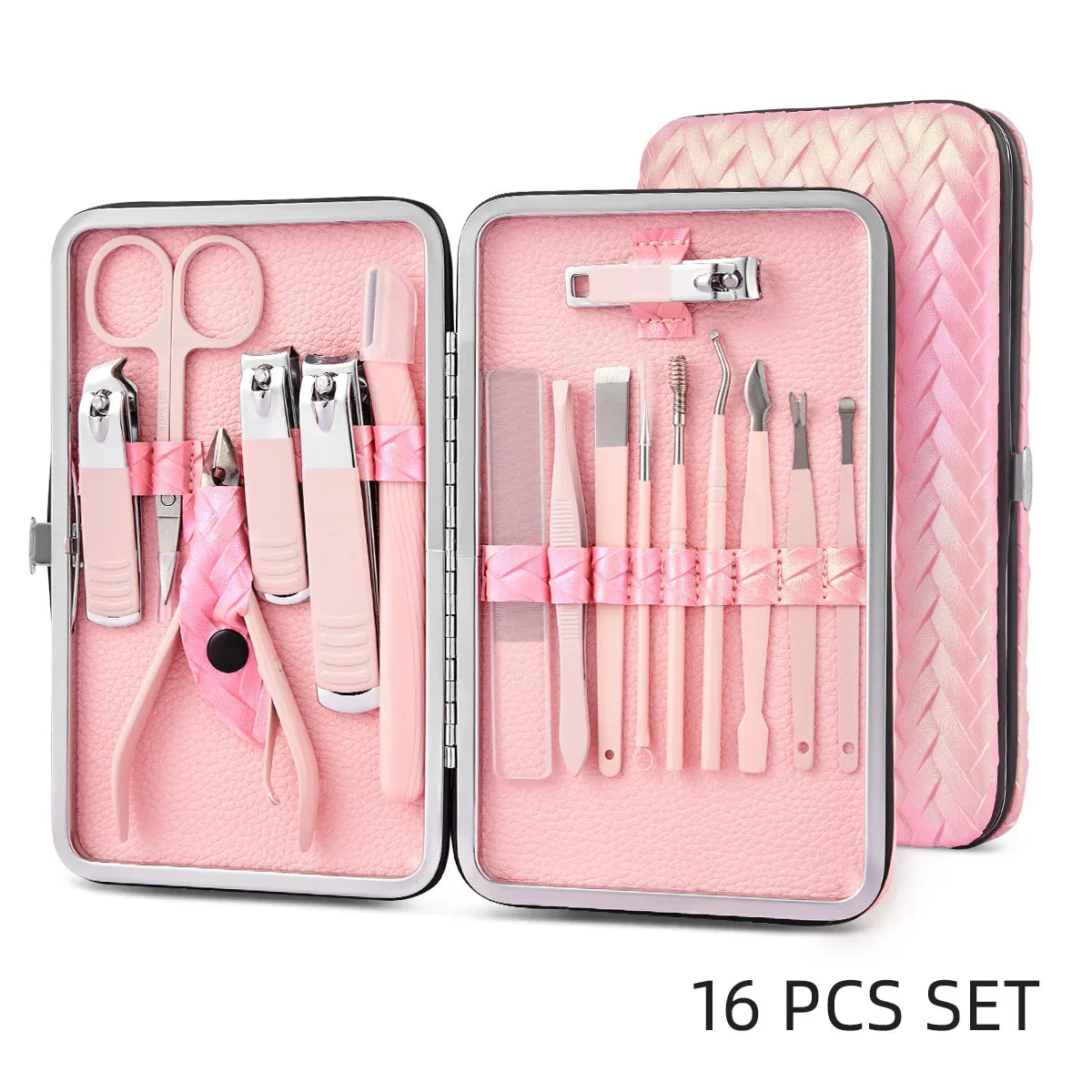 7-16Pcs Manicure Pedicure Set, Pro Nail Clipper Kit w/ Case